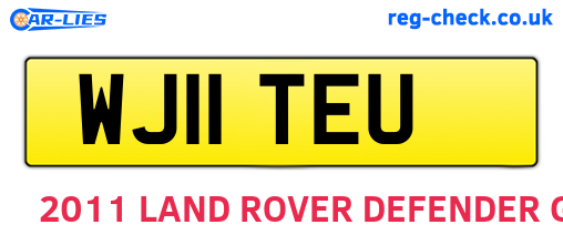 WJ11TEU are the vehicle registration plates.