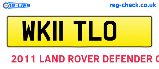 WK11TLO are the vehicle registration plates.