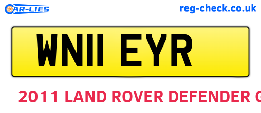 WN11EYR are the vehicle registration plates.