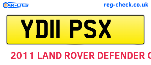 YD11PSX are the vehicle registration plates.