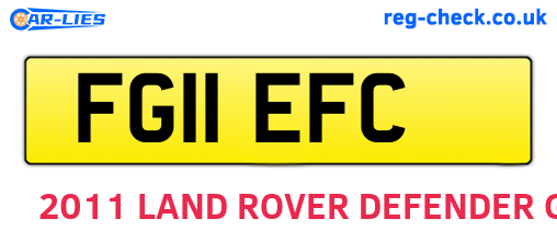 FG11EFC are the vehicle registration plates.