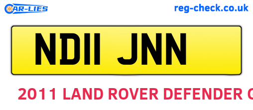 ND11JNN are the vehicle registration plates.