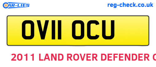 OV11OCU are the vehicle registration plates.