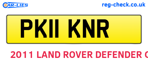 PK11KNR are the vehicle registration plates.