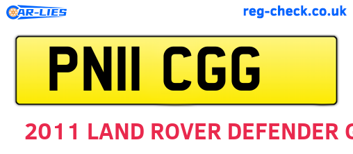 PN11CGG are the vehicle registration plates.