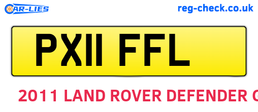 PX11FFL are the vehicle registration plates.