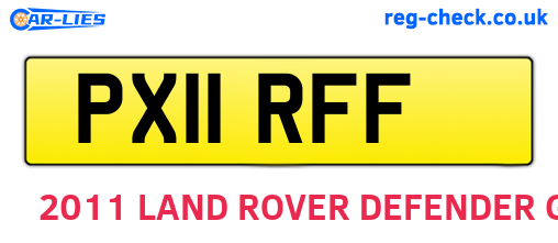 PX11RFF are the vehicle registration plates.