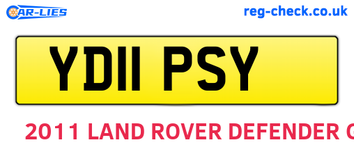 YD11PSY are the vehicle registration plates.