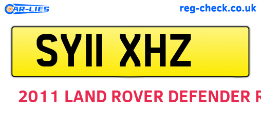 SY11XHZ are the vehicle registration plates.