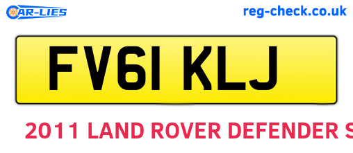 FV61KLJ are the vehicle registration plates.