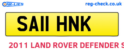 SA11HNK are the vehicle registration plates.