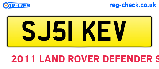 SJ51KEV are the vehicle registration plates.