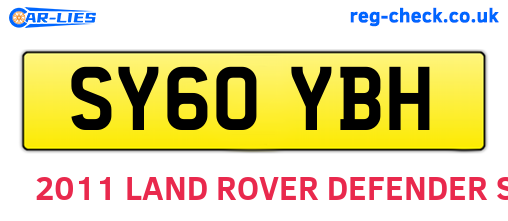 SY60YBH are the vehicle registration plates.
