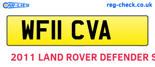 WF11CVA are the vehicle registration plates.