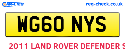 WG60NYS are the vehicle registration plates.