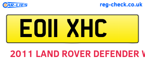 EO11XHC are the vehicle registration plates.