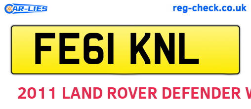 FE61KNL are the vehicle registration plates.