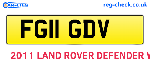 FG11GDV are the vehicle registration plates.