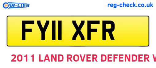 FY11XFR are the vehicle registration plates.
