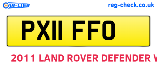 PX11FFO are the vehicle registration plates.