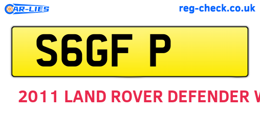 S6GFP are the vehicle registration plates.