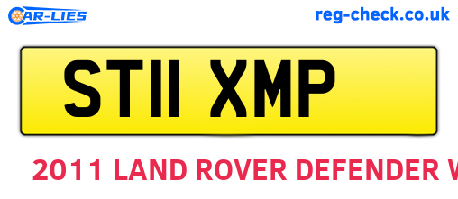 ST11XMP are the vehicle registration plates.