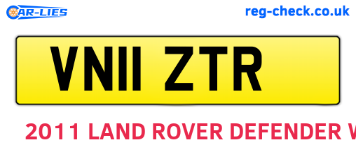 VN11ZTR are the vehicle registration plates.