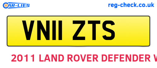 VN11ZTS are the vehicle registration plates.