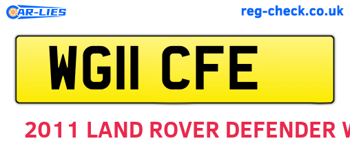 WG11CFE are the vehicle registration plates.