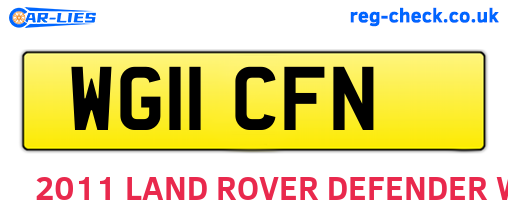 WG11CFN are the vehicle registration plates.