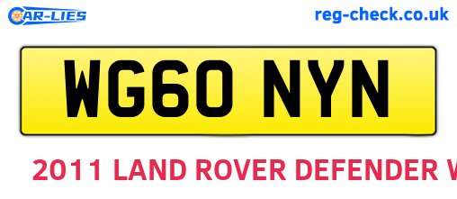 WG60NYN are the vehicle registration plates.
