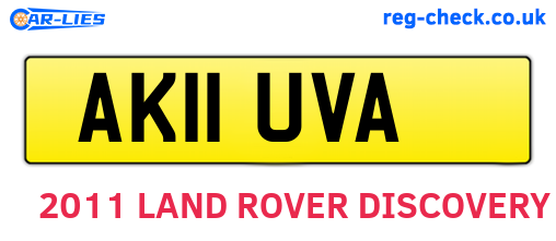 AK11UVA are the vehicle registration plates.