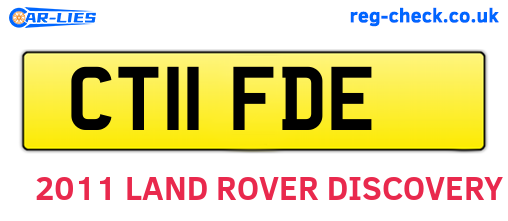 CT11FDE are the vehicle registration plates.