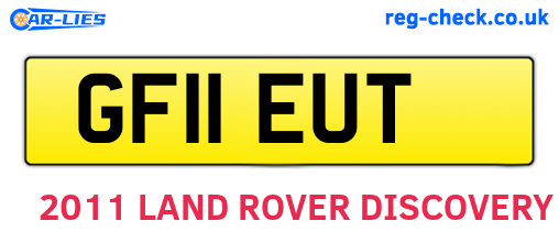 GF11EUT are the vehicle registration plates.