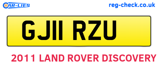 GJ11RZU are the vehicle registration plates.