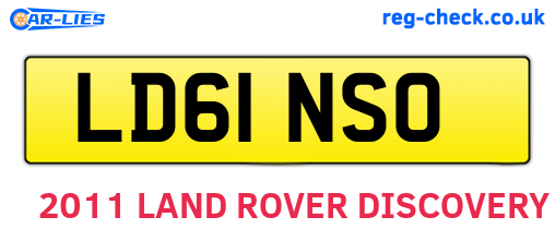 LD61NSO are the vehicle registration plates.