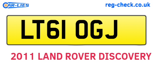 LT61OGJ are the vehicle registration plates.