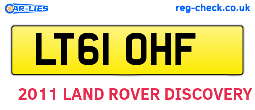 LT61OHF are the vehicle registration plates.