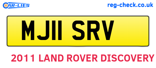 MJ11SRV are the vehicle registration plates.