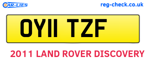 OY11TZF are the vehicle registration plates.