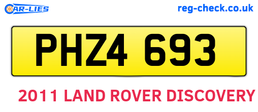 PHZ4693 are the vehicle registration plates.