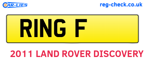 R1NGF are the vehicle registration plates.