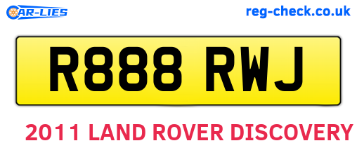 R888RWJ are the vehicle registration plates.