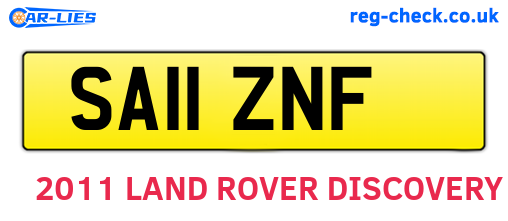 SA11ZNF are the vehicle registration plates.