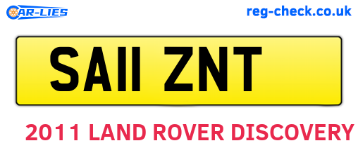 SA11ZNT are the vehicle registration plates.