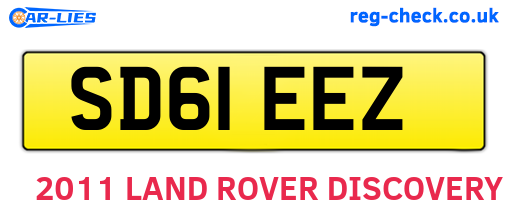 SD61EEZ are the vehicle registration plates.