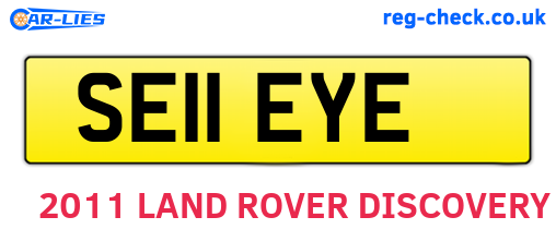 SE11EYE are the vehicle registration plates.
