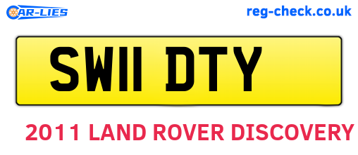 SW11DTY are the vehicle registration plates.