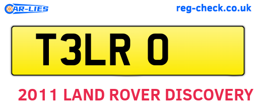 T3LRO are the vehicle registration plates.