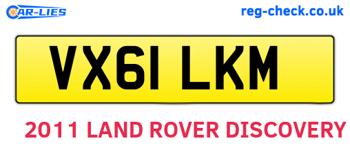VX61LKM are the vehicle registration plates.